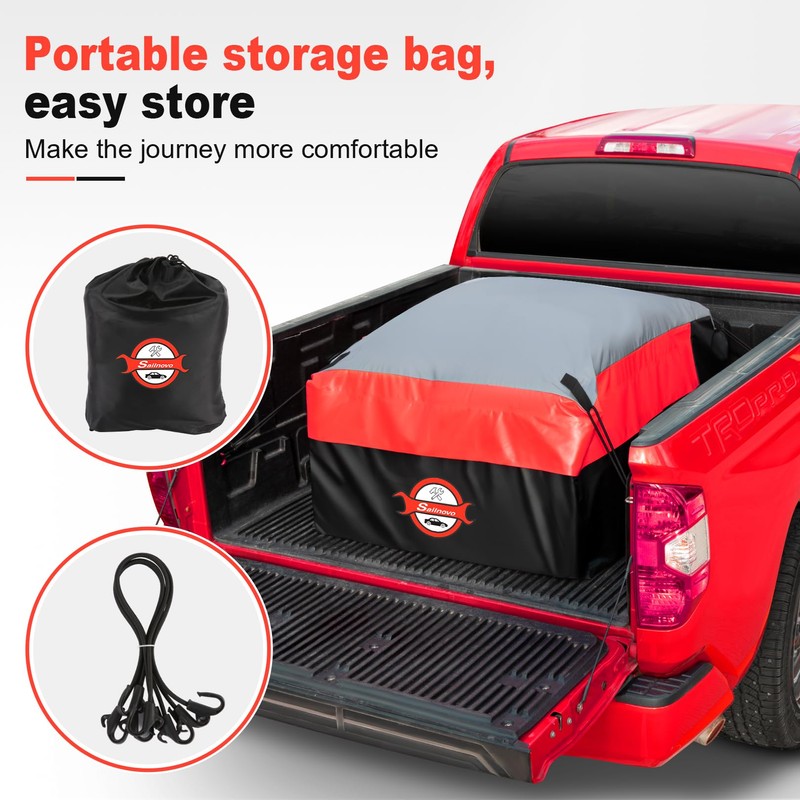 Sailnovo Truck Bed Cargo Bag, 26 Cubic ft Waterproof Cargo