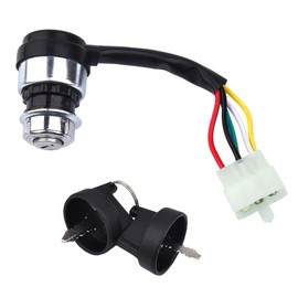 WEIYINGSI 5 Wire Ignition Key Switch with Dustproof/Waterproof Covers for 50cc 70cc 90cc 110cc 125cc 150cc 200cc 250cc Go Kart Dune Buggy ATV 4 Wheeler Quad
