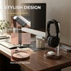 Universal Walnut Wood Headphone Stand with Storage Base
