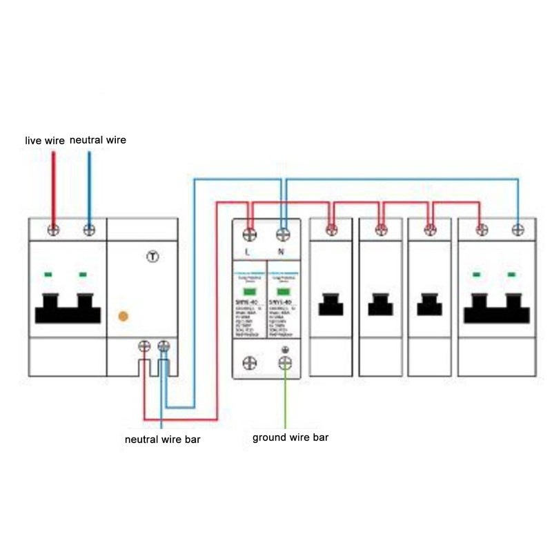 Surge Protector PC Shell Visual Window Insulated Terminal Plug in