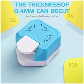 Multi-Function 3 in 1 Corner Rounder Punch,4mm 7mm 10mm 3 Way Corner Cutter for Paper Craft, Laminate, DIY Projects, Photo Cutter, Card Making and Scrapbooking