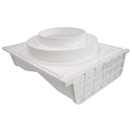 Lambro Industries 164W 4"/6" White Plastic Double Sided Under Eave Vent