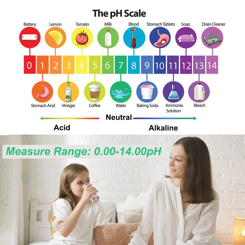 Justmetr PH Meter, Digital PH Tester Pen for Water, 0.01