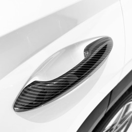 FUEISOF For Hyundai Tucson NX4 2021-2025 Door Handle Covers Door Handle Cover Frame (Touch Version) (Carbon Fibre)