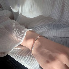 Aneneiceera Vintage Hammered Mobius Bangle Bracelet Thin Twisted Silver Bangle Bracelets Chain Half Open Cuff Bangle Bracelets Adjustable Twisted Cuff Bangle Bracelet Jewelry for Women