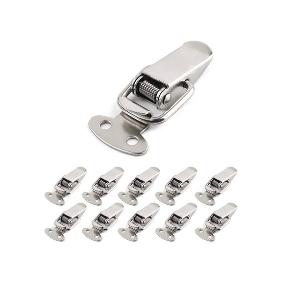 Saim Stainless Steel Case Chest Box Spring Draw Toggle Latch Catch Hasp, 10 Set