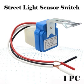 TopHomer 24V AC DC Photocell Sensor Switch, Dusk to Dawn Light Control Sensor Auto On Off for Street Light Parks Garden Lighting