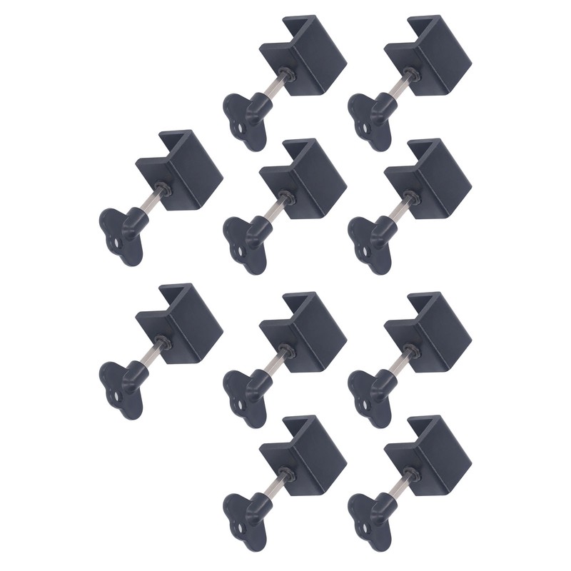 10 Sets Single Hole Window Locks with Wrench Key Adjustable