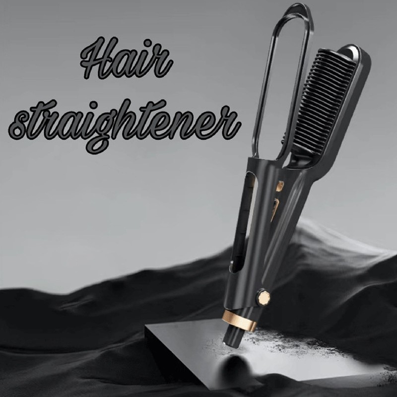 LED Hair Straightening Brush Negative Ion Adjustable Temperature Automatic Straight