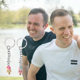 Best Friend Keychain for 2 Ice Cream Party Decorations for Best Buds Besite Bff Birthday Christmas Graduation Gifts for Women Sister Farewell Gifts for Ice Cream Favors Lover Maker Girls Boys