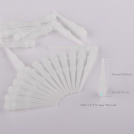 Deetenks Soft Dart Tips 500 Pack 2BA Thread Plastic Soft Tip Dart Points Soft Dart Tips Replacement Dart Accessories for Dartboard-White