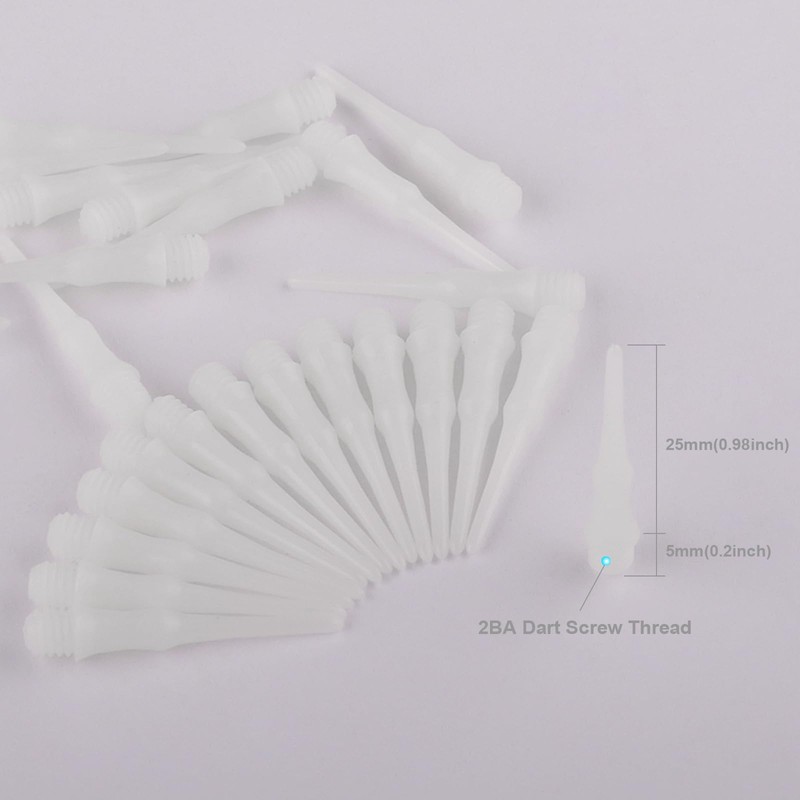 Deetenks Soft Dart Tips 500 Pack 2BA Thread Plastic Soft