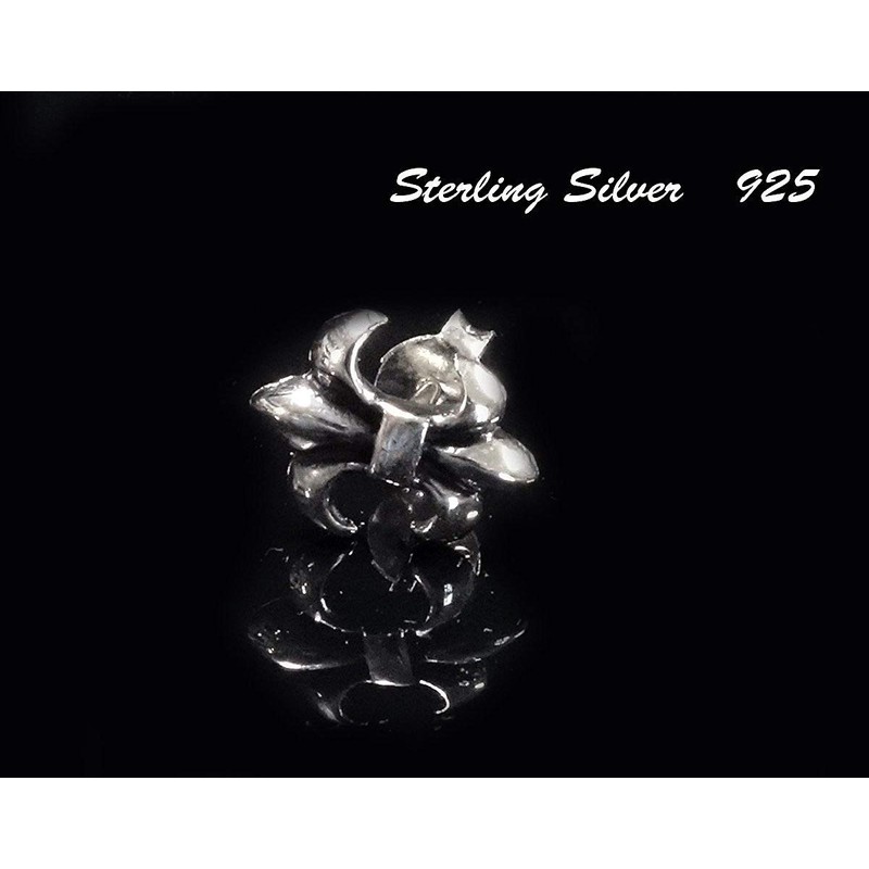 [Silver 925] 片耳 Earrings Punk Rock Gothic Lily Men's Women's;
