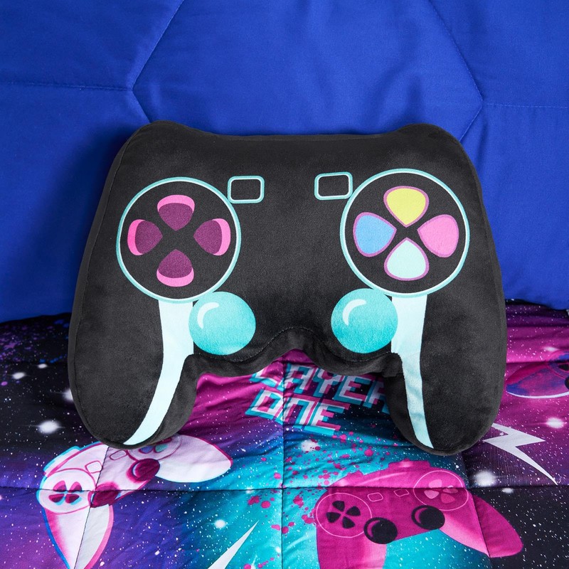 OHS Gaming Pillow Cushion Gaming Controller Shaped, Soft Plush Comfy