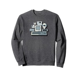 Vintage Tech Icons Retro IT Hardware and Gadgets Sweatshirt