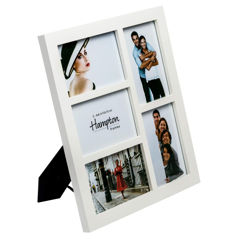 Hampton Frames GALLERY Multi Aperture Five - 4x6 (10x15cm) White