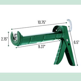 Bates- Caulking Gun, 10:1 Thrust Ratio, Deep Green, Caulking Tool Gun, Caulk Gun No Drip, Hand Caulking Guns, Silicone Gun, Caulking Gun Tool, No Drip Caulk Gun, Caulk Guns, Caulking Gun Dripless