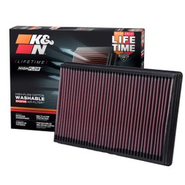 K&N High-Flow Original Lifetime Engine Air Filter: Increase Power: Premium, Washable: Compatible with 2002-2025 Dodge/Ram: 1500, 2500, 3500, 4500, 5500, 33-2247