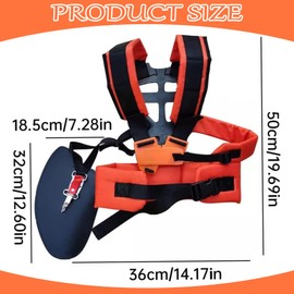 Shoulder Strap for Brushcutter, Double Trimmer Shoulder Strap, Professional Shoulder Strap, Brushcutter, Adjustable Grass Trimmer Strap, for Brush Cutter, Grass Trimmer