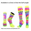 MadSportsStuff Crazy Tie Dye Socks Over the Calf (Neon Green/Black/White