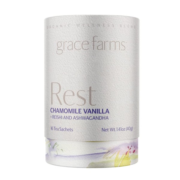 Grace Farms REST Wellness Organic Tea Blend (16 Pyramid Sachets)