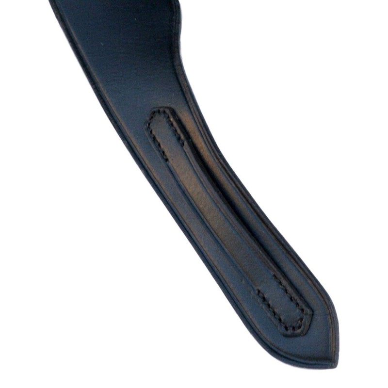 Horse Saddle Flask Black Leather complete with stainless steel baton