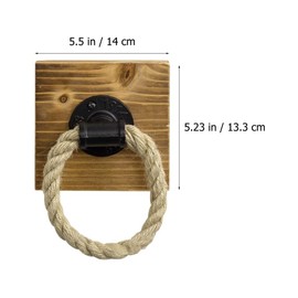 Zerodeko Industrial Towel Ring Holder Hand Nautical Towel Holder Bath Towel Ring Beach Themed Towel Rings Rope Towel Holder Rustic Towel Ring Rustic Towel Hanger Wooden Household Hanging Ring