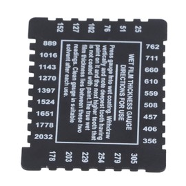 Thickness Card, Comb Design Wet Film Thickness 1-80 Mils Scale Multifunctional Dual Sided Wet Film Thickness Gauge, Precisionmeasuring