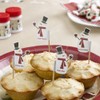 Neviti Let It Snow-Mince Pie Picks-Snowman-20 Pack, Wood, Multi/Colour, 3