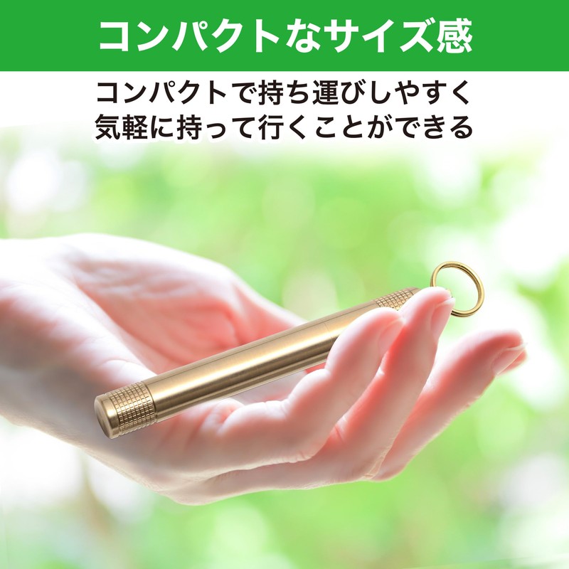 HAMILO Portable Small Toothpick Case Waterproof Brass Travel Toothpick Case