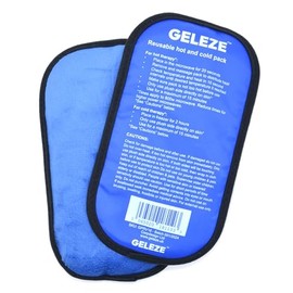GELEZE GELEZE x 2 Luxury Plush Ice Pack - Hot & Cold Compress for Injuries - Reusable Ice Heat Packs for Muscles, Back, Neck, Cramps, Swelling, Period (Rectangle - 18 cm)