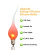 Kivonfa Flicker Flame Light Bulb, 1 Watt Silicone Light Bulbs,