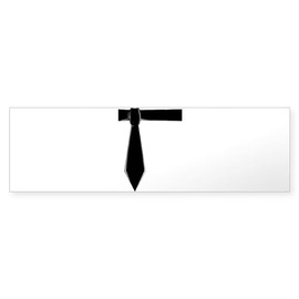 CafePress Black Tie Bumper Sticker 10"x3" Rectangle Bumper Sticker Car Decal (10 Pack)