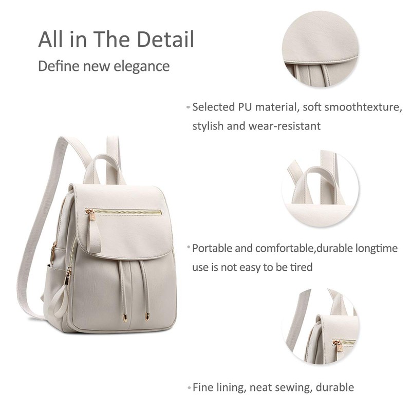 NICOLE&DORIS Fashion Women Backpack Mini Backpack Faux Leather Ladies Rucksack