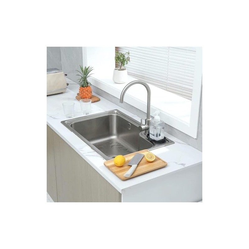 Timotech Jabonera para Baño con Boquilla de Drenaje, Soporte de