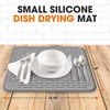Cheer Collection Silicone Small Dish Drying Mat for Kitchen Counter,