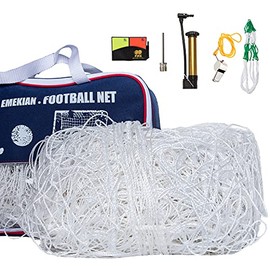 EMEKIAN 2 Pcs Soccer Replacement Goal Nets, Durable Polyethylene Football Net, Full Size Sports Practice Barrier Net Set for Match Training, 10.5 Ft x 6.8 Ft, NOT Include Posts