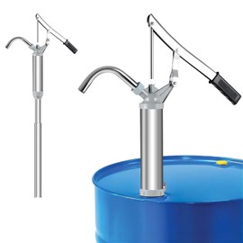 Socpuro Lever Action Barrel Pump Fits 15 to 55 Gallon Drums, Hand Fluid Transfer Drum Pump with Telescoping Suction Tube, for Transferring Heating Oil, Motor Oil, Transmission Fluid