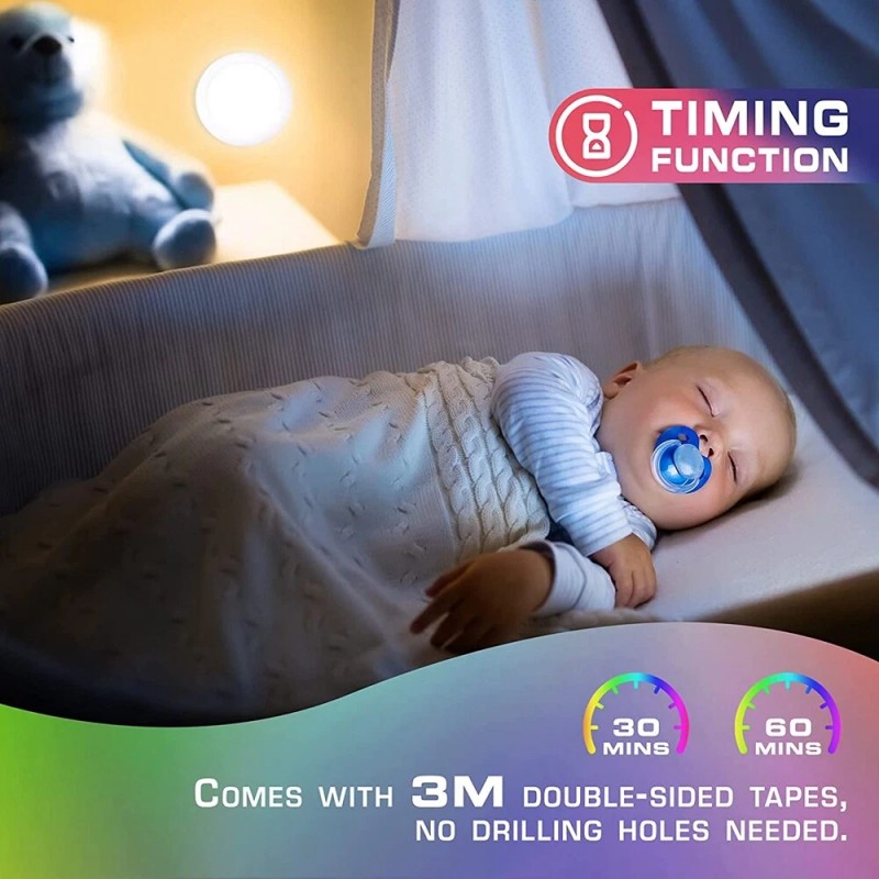 EverBrite Tap Light Push Light LED Puck Lights with 12