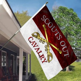 United States Army Cavalry Scouts Out Flag US Military Flag Banner 3x5Feet Outdoor Indoor Decoration Flag Double Stitched Polyester with Brass Grommets