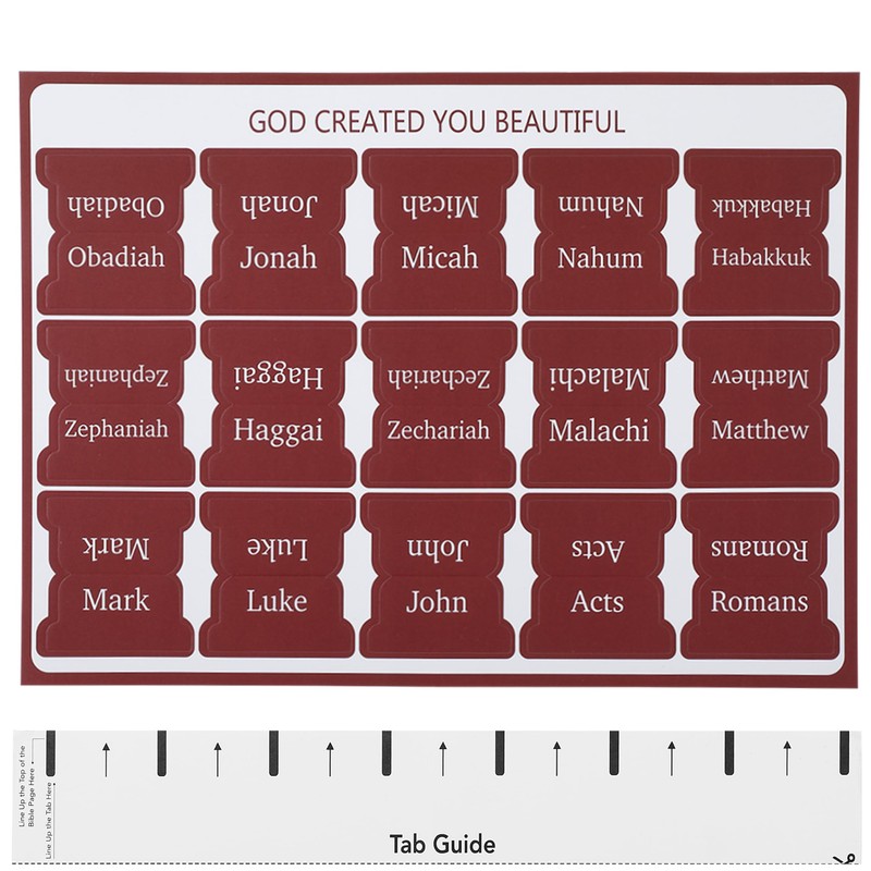 Mr. Pen- Bible Tabs, 75 pcs, Mahogany, Laminated Bible Tabs