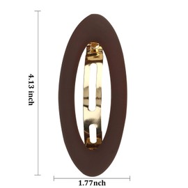 Wanciler Flat Hair Clips Large Hair Barrettes for Women, 4Pcs Snap Barrettes Vintage Hairpin Strong Hold Hair Accessories