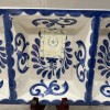 Artisan De Luxe BLUE ROSE SCROLL MELAMINE 3 Bowl DIVIDED