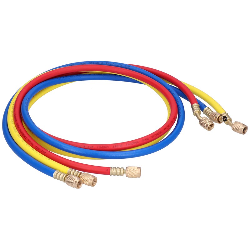 3Pcs AC Charging Hose Detection Liquid Filling Refrigerant Pipe 3Colour
