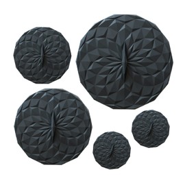 GIR: Get It Right Silicone Lids – Reusable Bowl Covers for Food Storage – 5-Pack (4" to 10") – Black