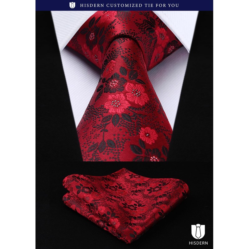 HISDERN TA5-01S Business Necktie, Square Set, 5 Pieces, Stylish, Gift
