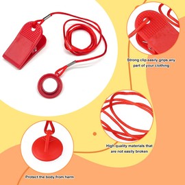 Safety Lock for Treadmills, Treadmill Safety Key, Treadmill Universal Magnetic Security Key, Magnetic Safety Switch for Treadmills, Emergency Stop Accessories (Red, 2)