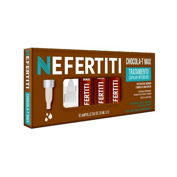 Ampolletas Para Cabello Teñido Maltratado Chocola-t Max Nefertiti 10pzas