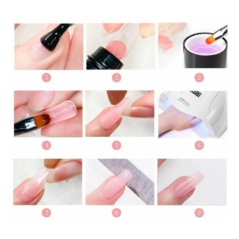 Kit Polygels Para Extensión De Uñas, Kit De Esmaltes De