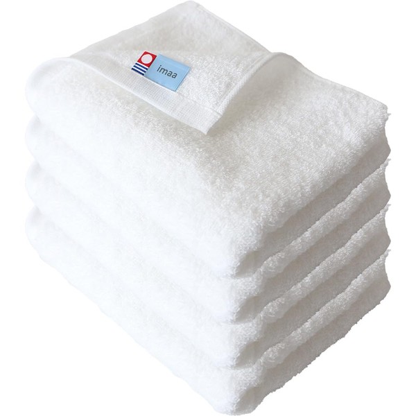 imaa Imabari Towels, Certified Face Towels, Set of 4, Fluffy,